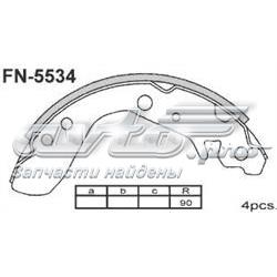 FN5534 Nibk sapatas do freio traseiras de tambor