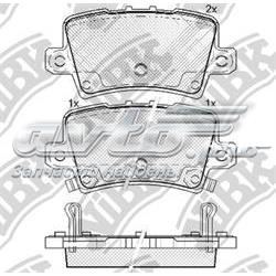 PN8867 Nibk sapatas do freio traseiras de disco