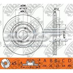 RN1408 Nibk Диск тормозной передний