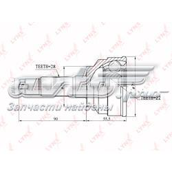 CO4404 Lynxauto junta homocinética externa dianteira