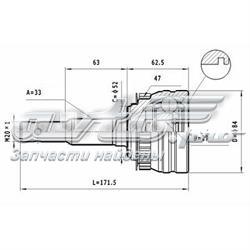 303910SETMS Master-sport junta homocinética externa dianteira