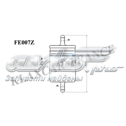 FE007Z Klaxcar France топливный фильтр