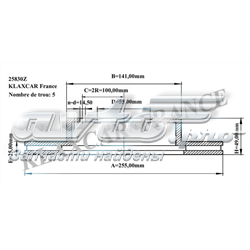 Передние тормозные диски 25830Z Klaxcar France