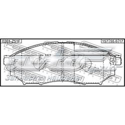 Тормозные колодки Febest 0201Z51F