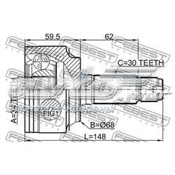 Граната колесная Febest 0310CRVDI цена, от 37.09 USD