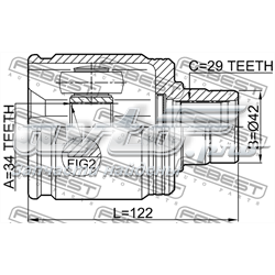Шарнир привода внутренний Febest 0311ACC22RH цена, от 185.31 USD