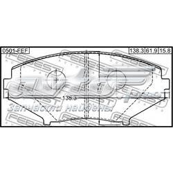 Купить 0501FEF Febest Колодки тормозные