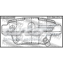 Купить 0101GGH20R Febest Колодки тормозные задние, дисковые