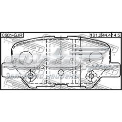 Колодки дисковые  Febest 0501GJR цена, от 13.94 USD