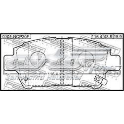 Тормозные колодки Febest 0101NCP20F