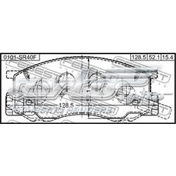 Тормозные колодки Febest 0101SR40F