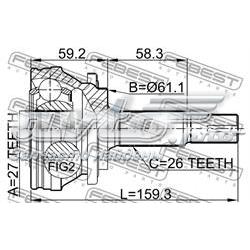 Граната колесная Febest 0110ACA30 цена, от 64.62 USD