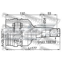 0111AE100 Febest junta homocinética interna dianteira