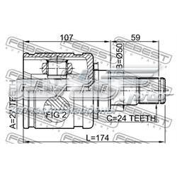 ШРУС внутренний передний левый Febest 0111GSV40LH