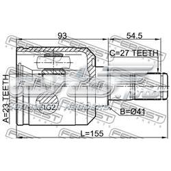 Шарнир угловых скоростей внутренний задний GSP 624129 цена, от 35.85 USD