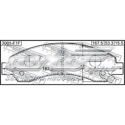 Тормозные колодки Febest 3001F1F