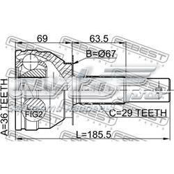 Junta homocinética externa dianteira para Infiniti QX56 (JA60)