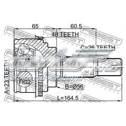 Купить 0110ACU35A48R Febest ШРУС наружный задний