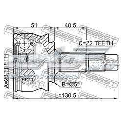 Граната колесная Febest 1810CORD цена, от 47.41 USD