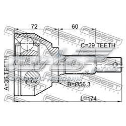 Граната колесная Febest 0210T31M9 цена, от 55.04 USD