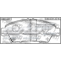 Тормозные колодки Febest 0301GEF