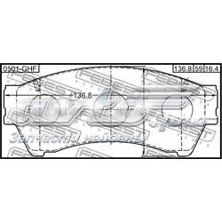 Передние тормозные колодки 0501GHF Febest