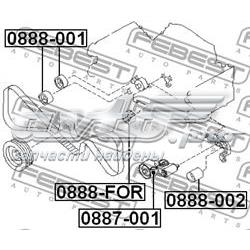 Rolo parasita da correia do mecanismo de distribuição de gás Subaru Legacy 2 BD, BG
