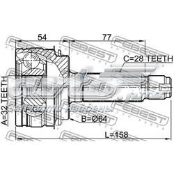 ШРУС наружный задний 42330SZA305 Honda