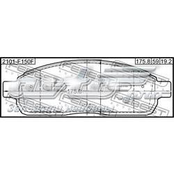 Передние тормозные колодки 2101F150F Febest