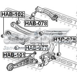 Купить HAB077 Febest Сайлентблок заднего поперечного рычага наружный