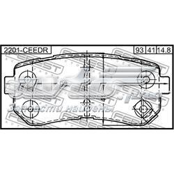 Задние тормозные колодки B111033 Denckermann
