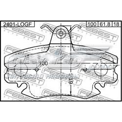 Тормозные колодки Febest 2401LOGF