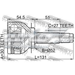 Junta homocinética externa dianteira para Subaru Forester (S12, SH)