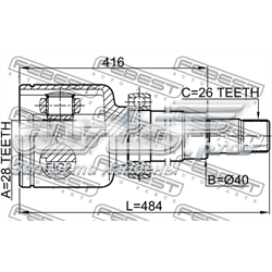 ШРУС внутренний передний правый Febest 2111CA220RH