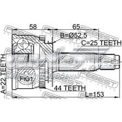 1210012A44 Febest junta homocinética externa dianteira