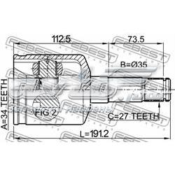 Шарнир угловых скоростей передний левый Febest 1011CAPLH цена, от 78.89 USD