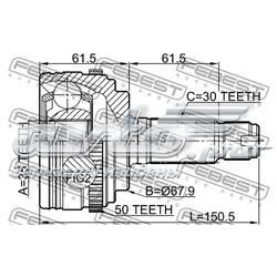 0310MRVA50 Febest Наружная граната