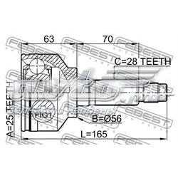 2210SOR Febest junta homocinética externa dianteira