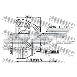 Junta homocinética externa dianteira Audi Q2 GAB, GAG