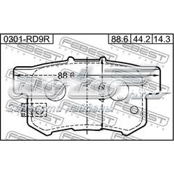 0301RD9R Febest Колодки тормозные дисковые комплект