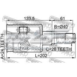 1411REXIIAWD Febest junta homocinética interna dianteira