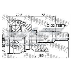 ШРУС наружный передний 3210ESCIII Febest