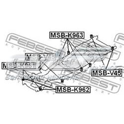 Купить MSBK962 Febest Подушка рамы (крепления кузова)