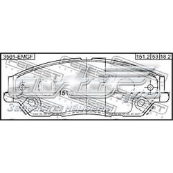 Купить 3501EMGF Febest Колодки тормозные