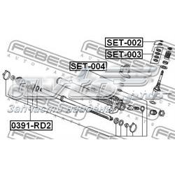 Kit de reparação da cremalheira da direção (do mecanismo), (kit de vedantes) SET002 Febest