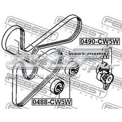 Ролик натяжителя ременя агрегатів 0487CW5W FEBEST