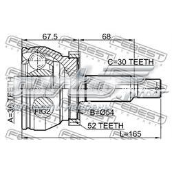 Купить 1210CMATA52 Febest Внешняя граната