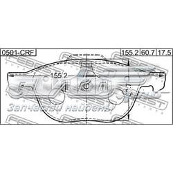 0501CRF Febest Колодки передние