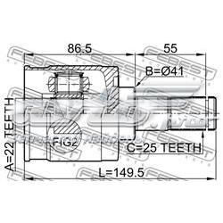Внутренняя граната Febest 1211ELN