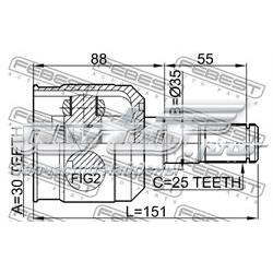 Внутренняя граната Febest 1211MAT15
